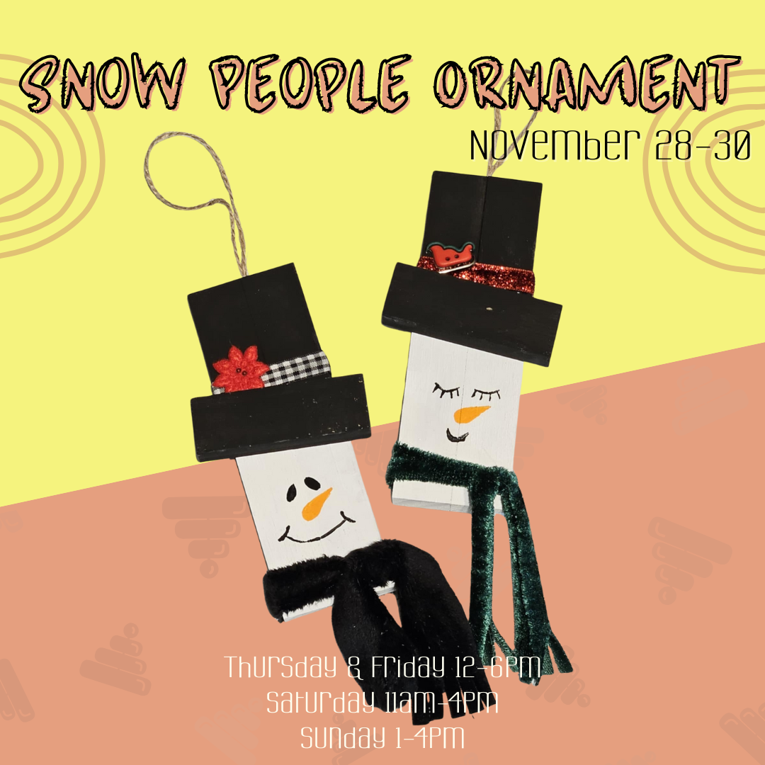 Snow People Ornaments – Drop-In Craft