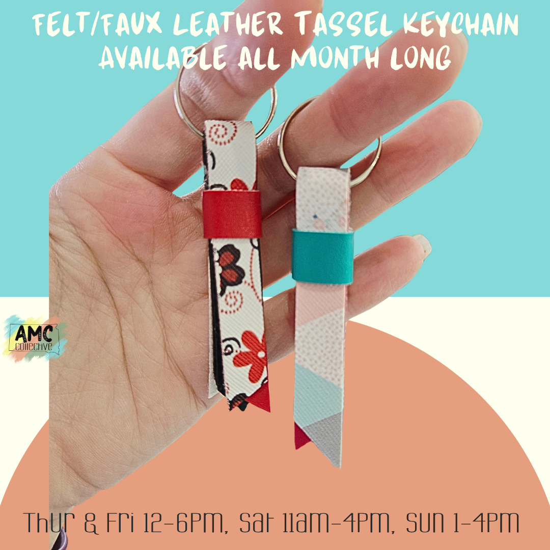 Felt/Faux Leather Tassel Keychain Drop In Craft