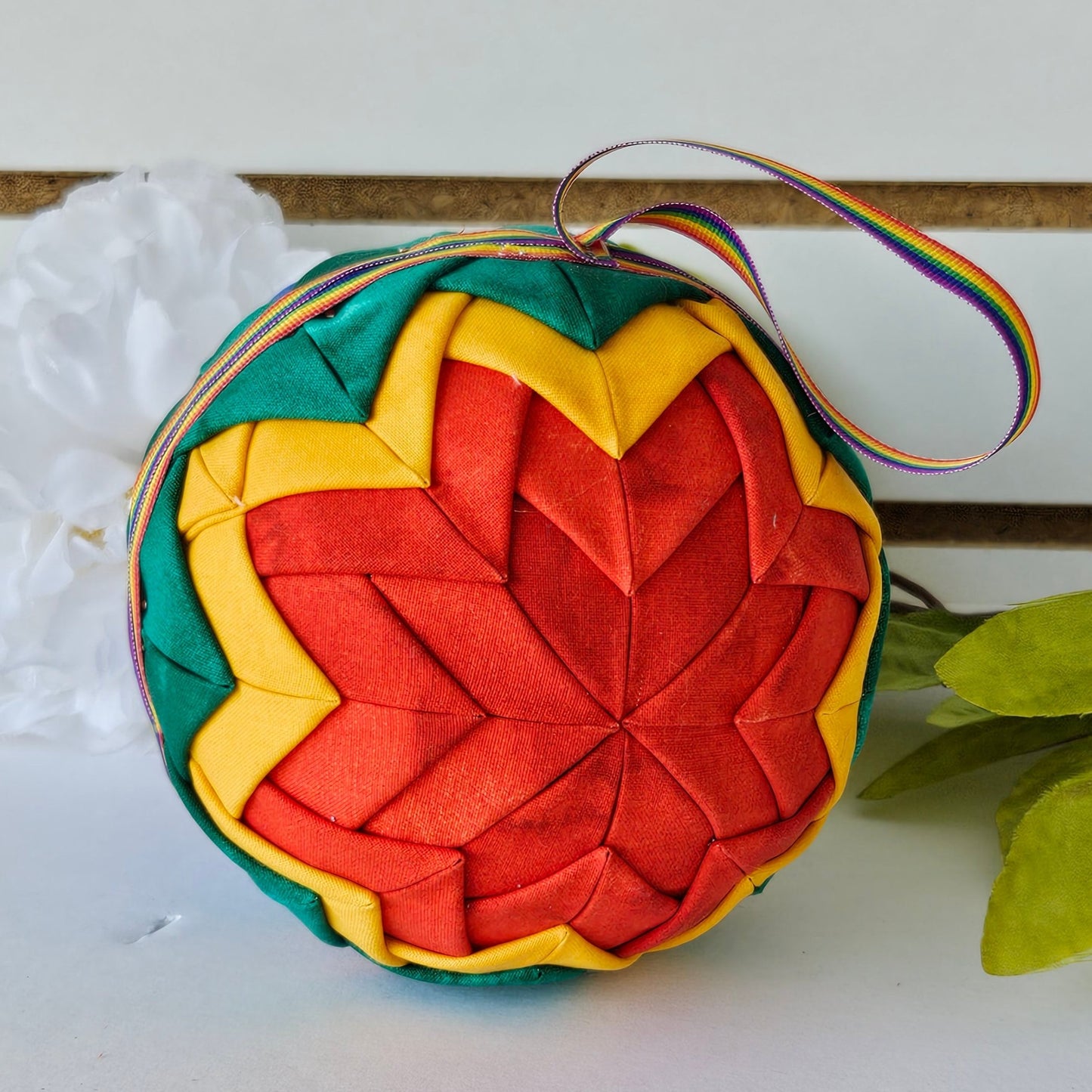 Rainbow Folded Star Decor Ball
