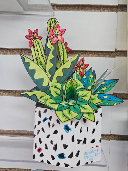 Succulent Pop Up Coloring Kit