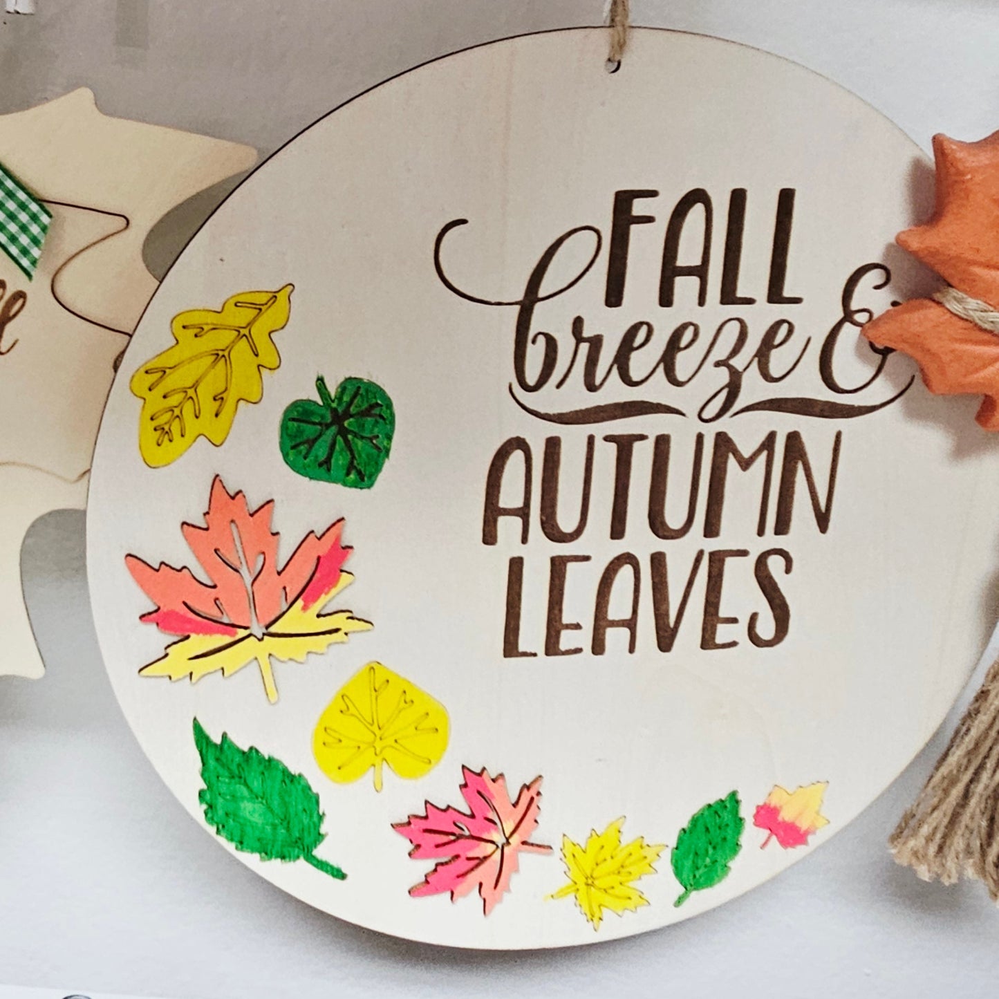 Fall Breeze Autum Leaves Sign