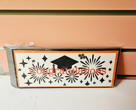 Red and Black Graduation Card