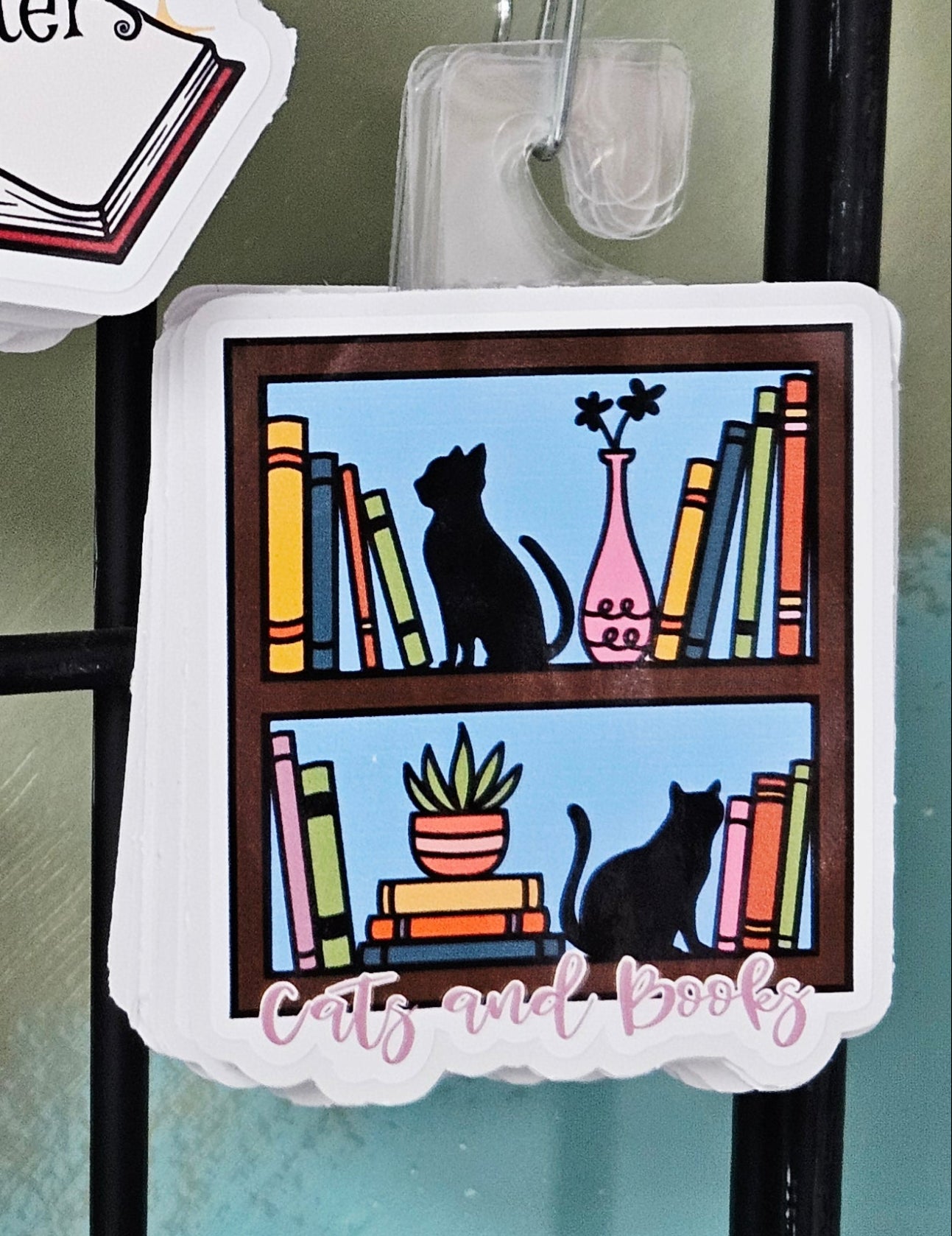 Cats and Books Sticker