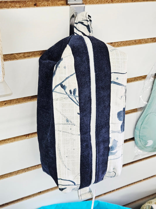Cosmetic Bag Blue/White Stripe