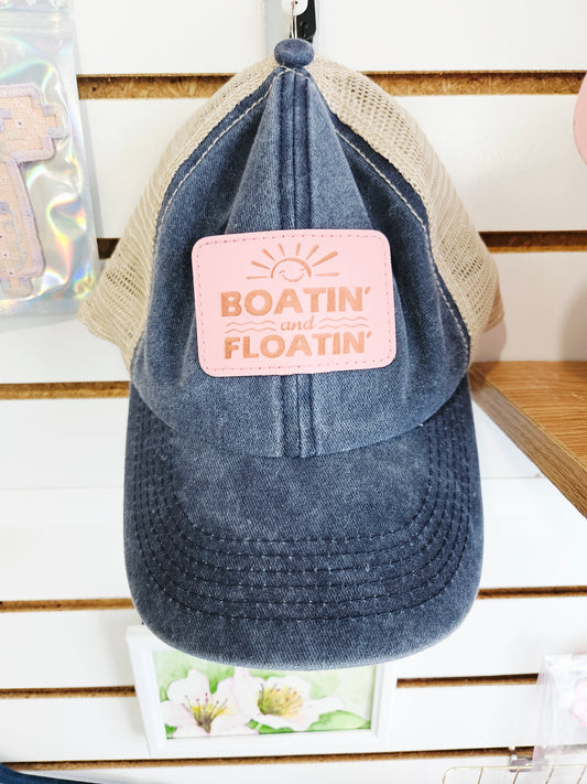 Baseball Cap Blue Mesh Boatin/Floatin