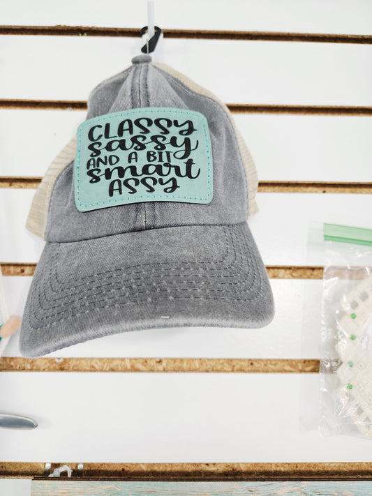 Baseball Cap Grey Mesh Classy Sassy