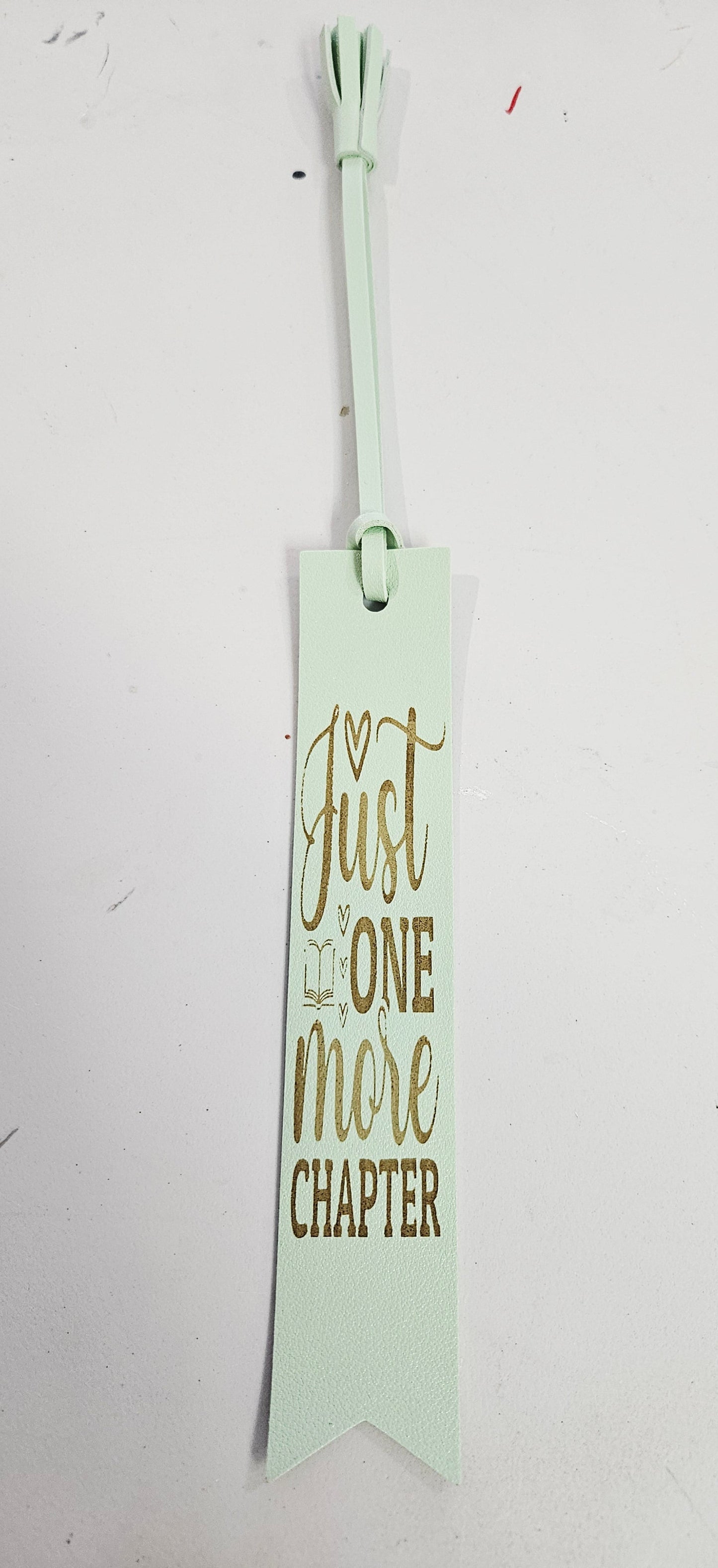 Leather Bookmark Green One More Chapter