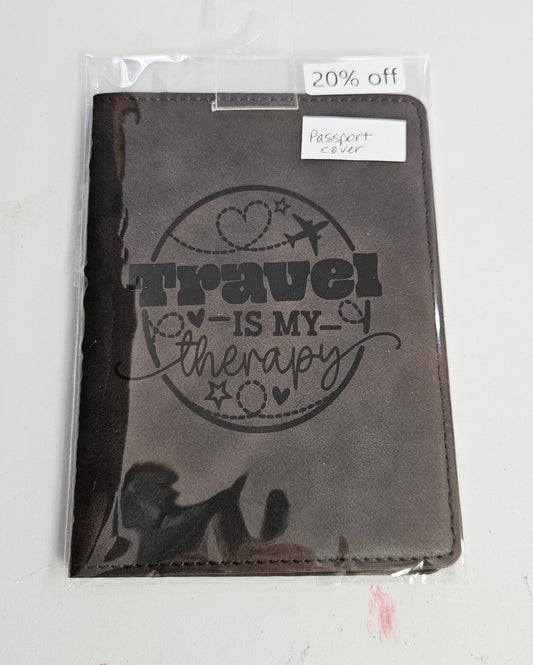 Travel is my therapy passport cover