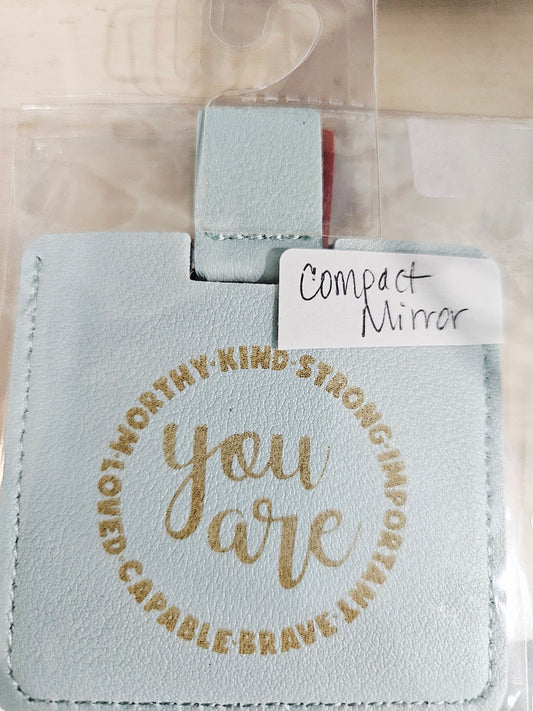 Compact Mirror Baby Blue You Are Circle