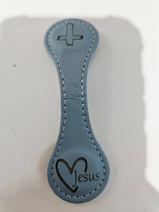 Magnetic Bookmark Blue Jesus/Cross