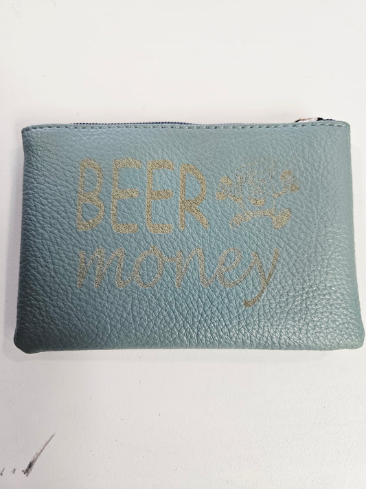 Blue Coin Purse Beer Money