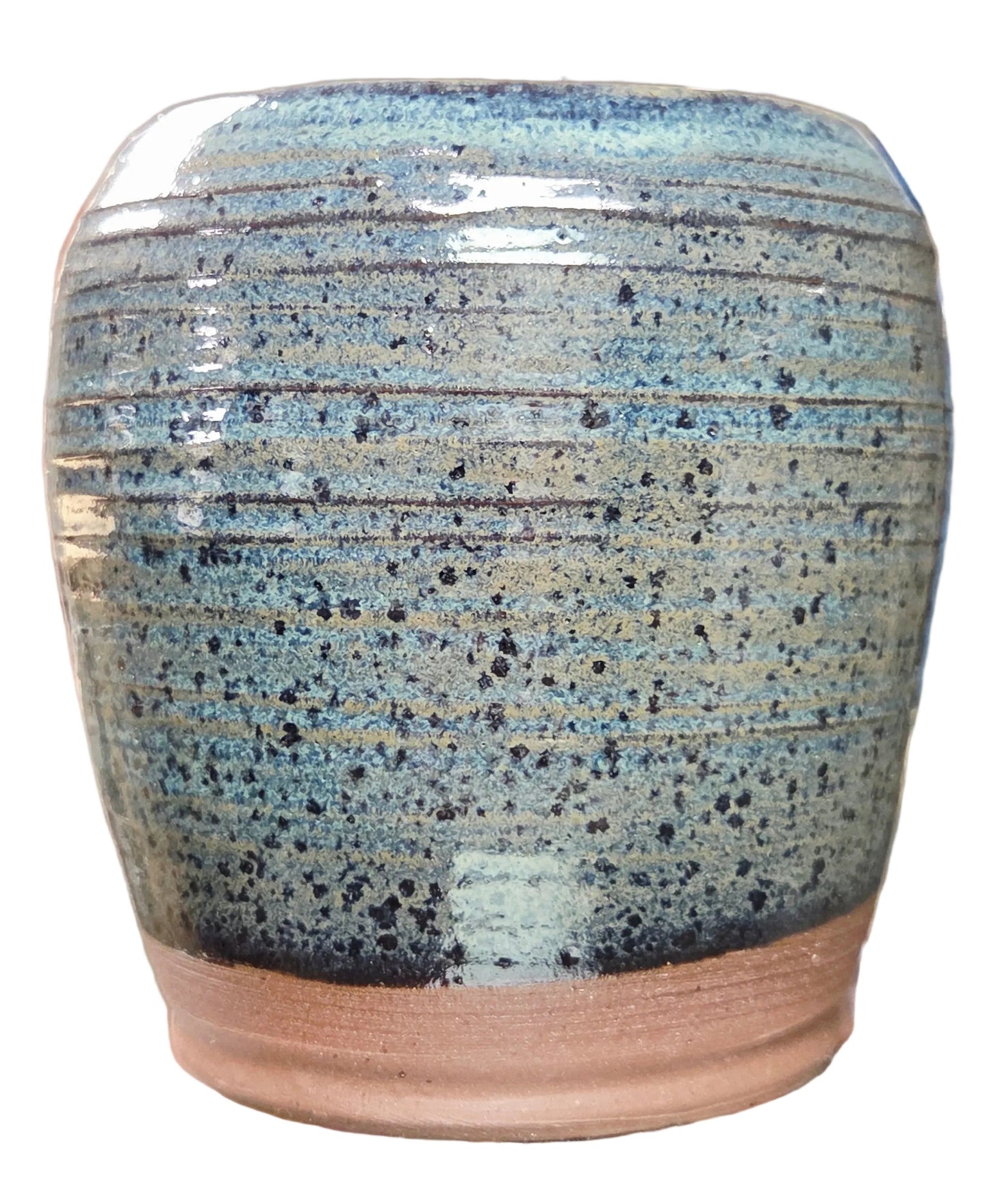 Green/Blue Spotted Ceramic Vase