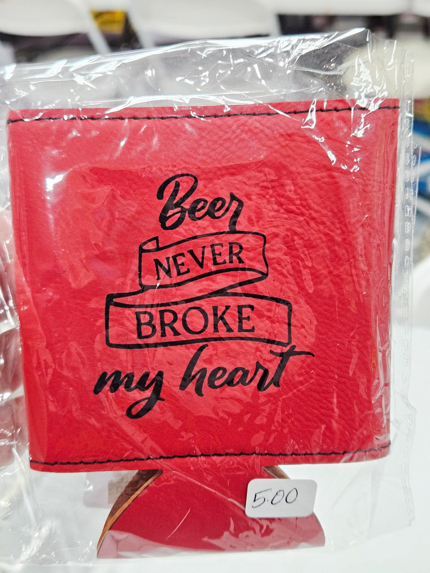 Beer Never Broke Heart Can Cozy