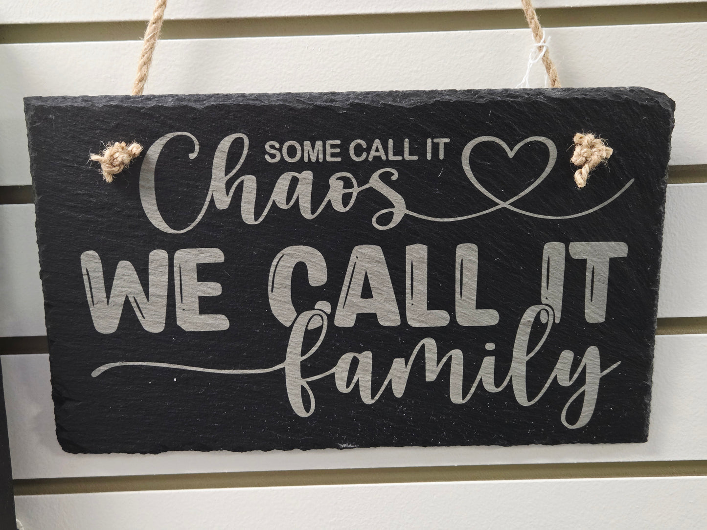 Chaos Family Slate Sign
