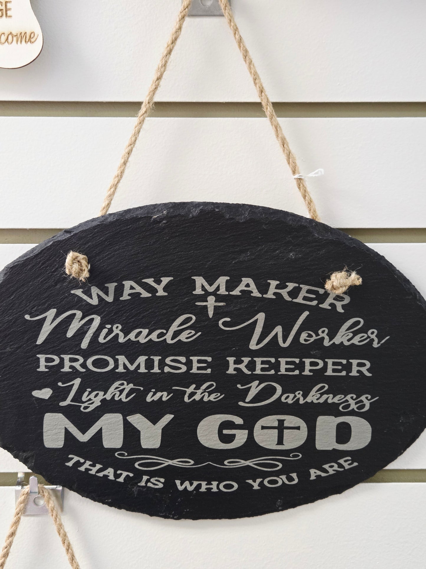 Way Maker God Slate Wall Sign