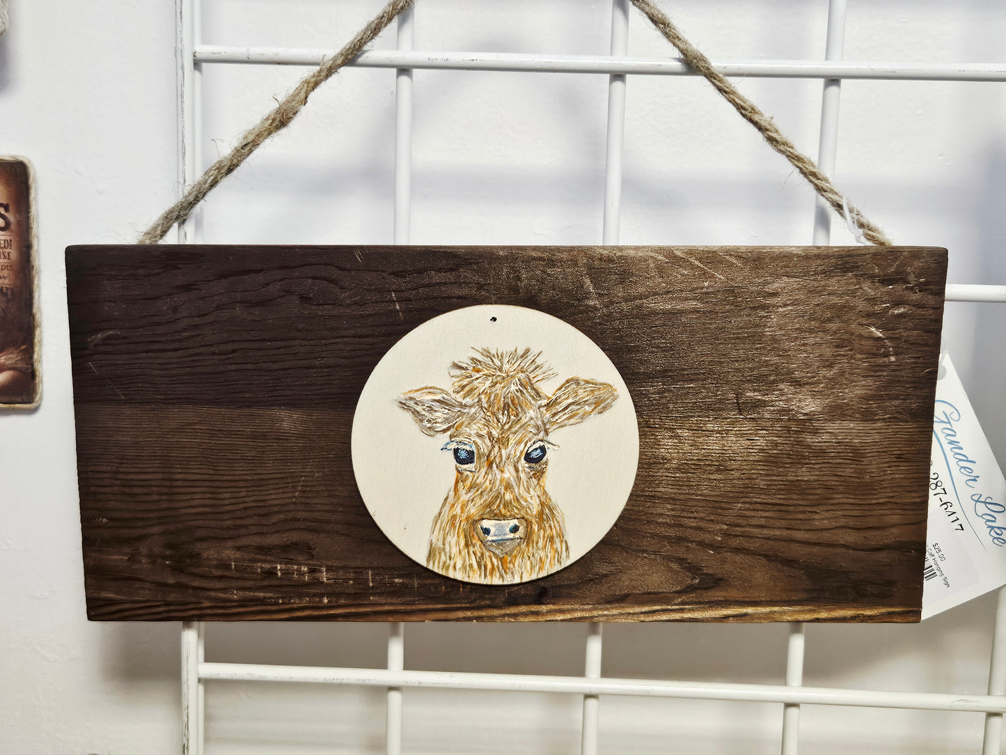 Highlander Calf Hanging Sign