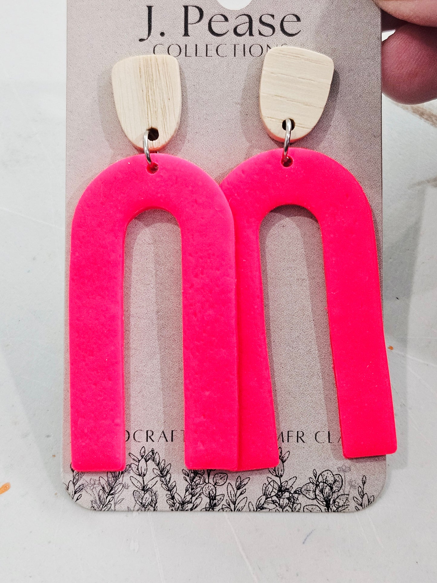 Hot Pink Rainbow Earrings