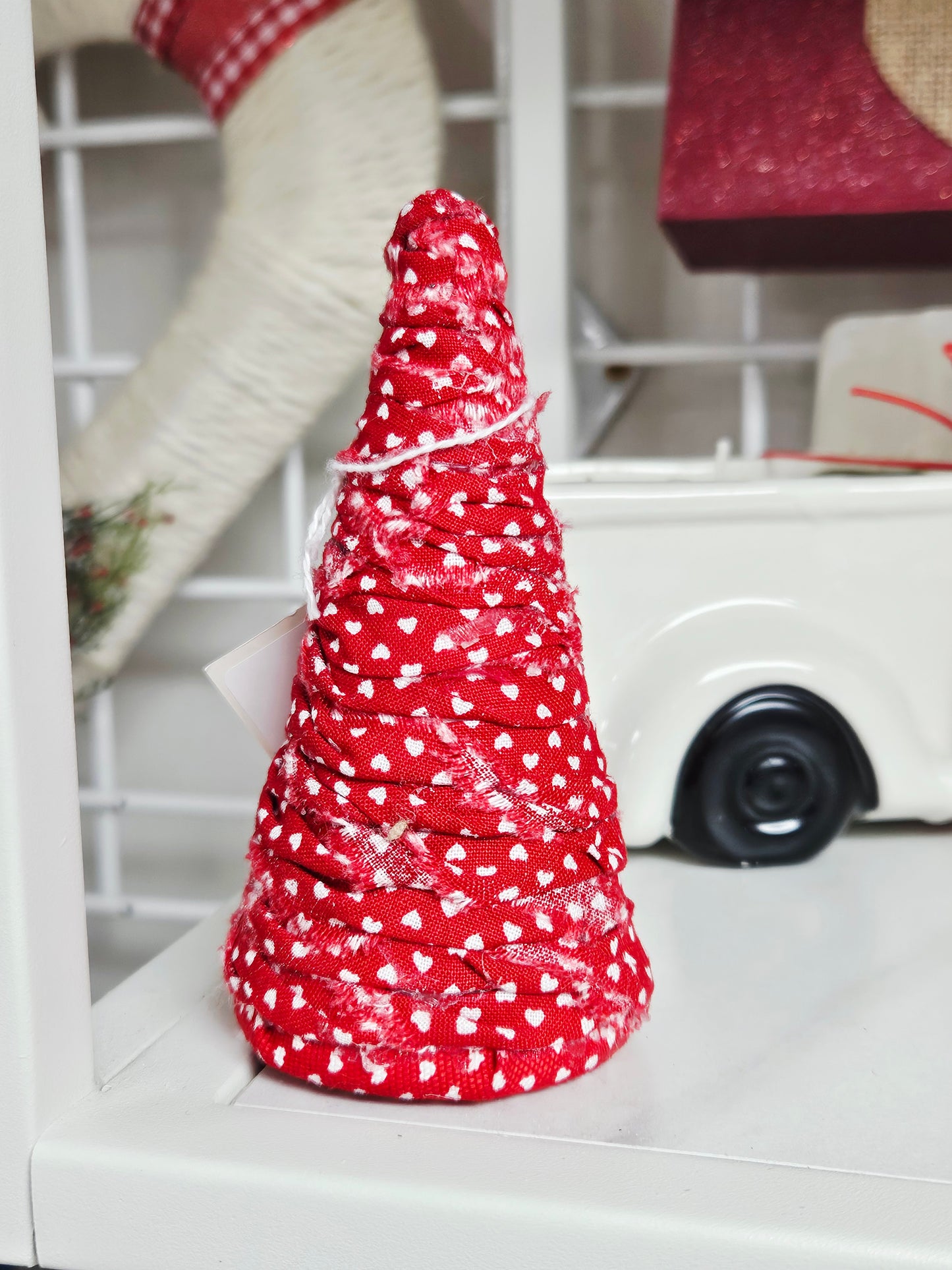Valentine Fabric Wrapped Tree