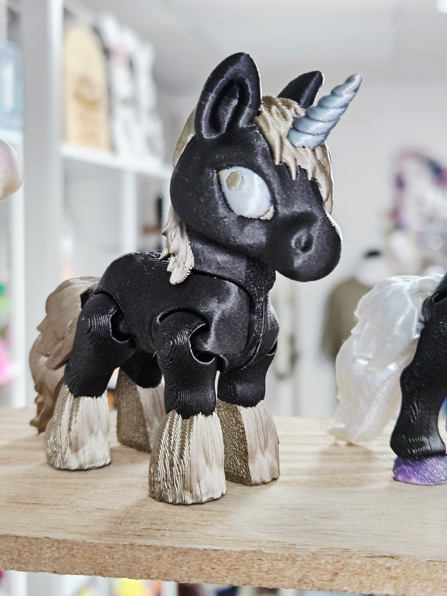 Black/Brown 3D Unicorn