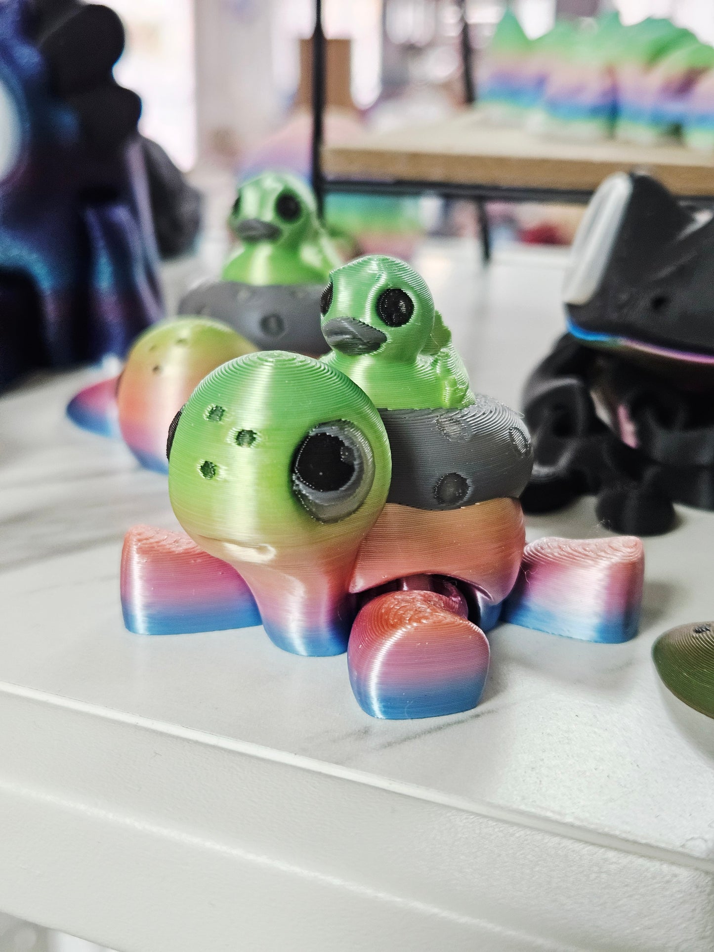 Rainbow Turtle with Duck
