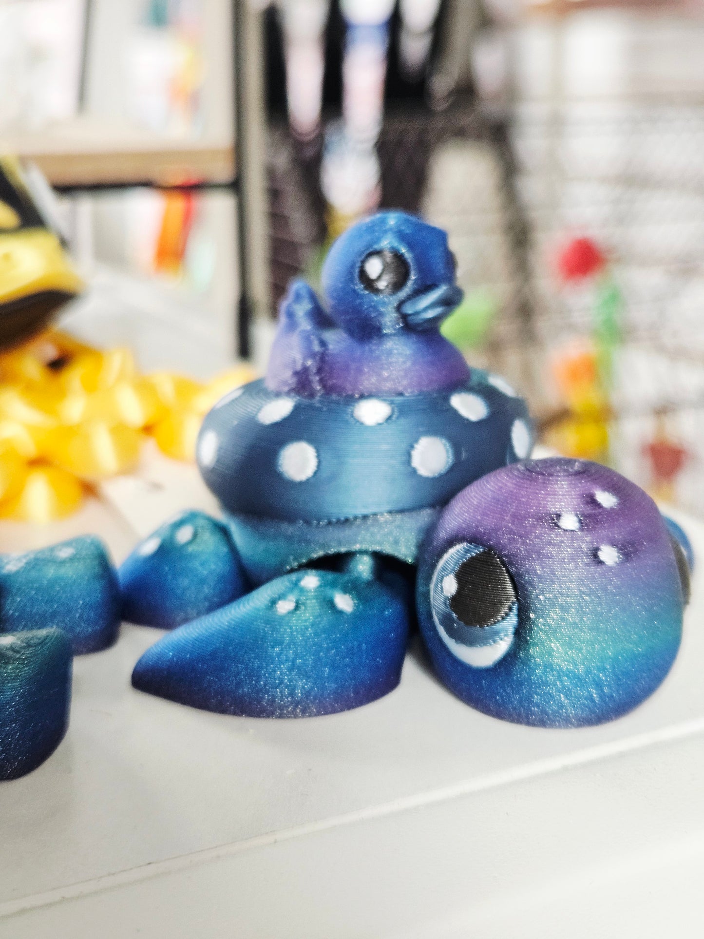 Blue/Purple Sea Turtle with Duck