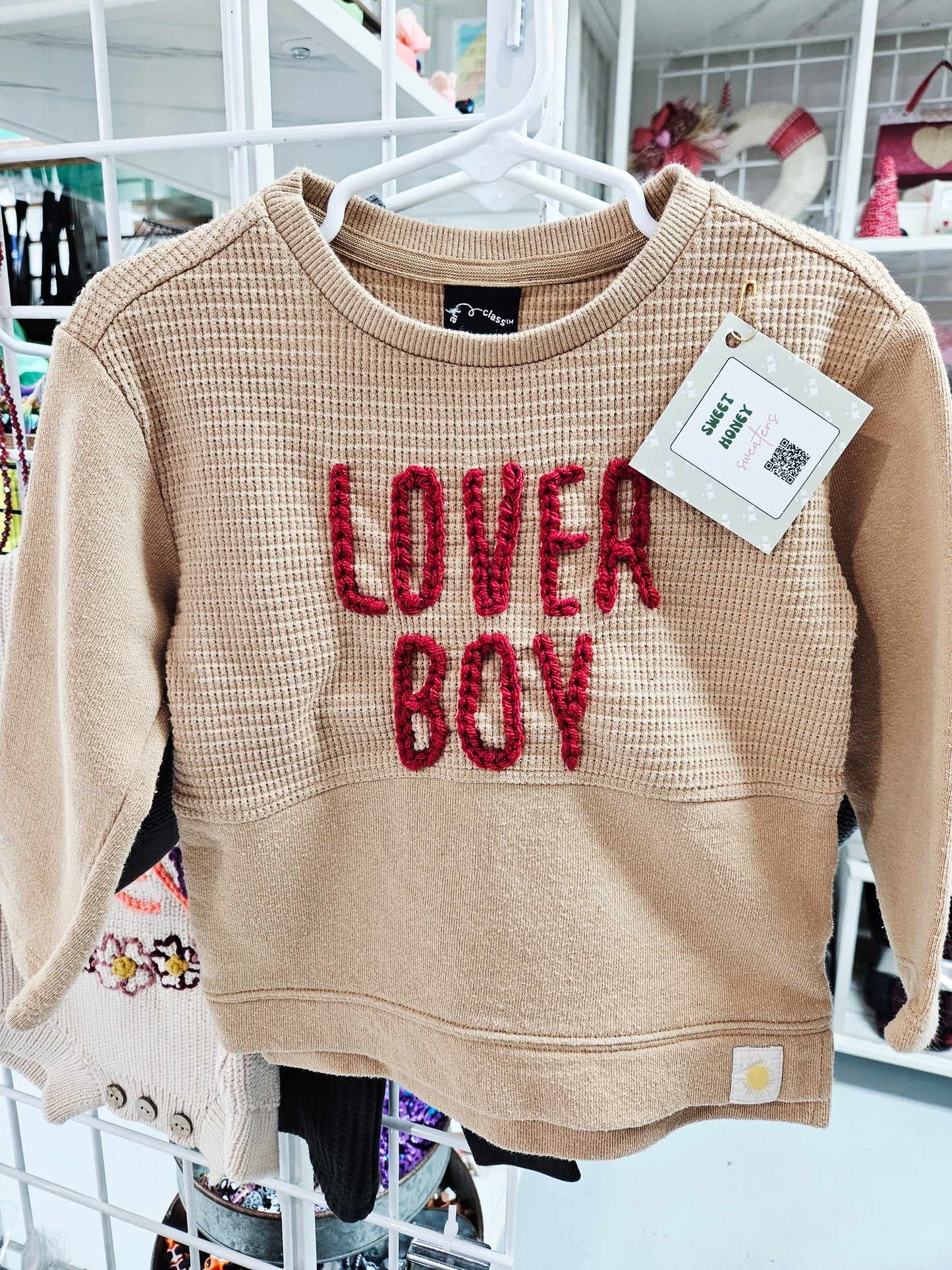 Brown Sweater w/LoverBoy 2T