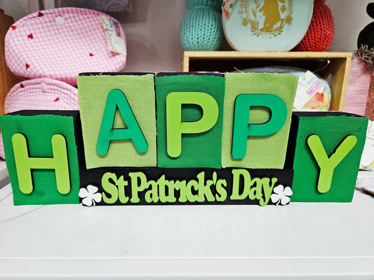 Valentine/St Patrick Double Side Wood Decor