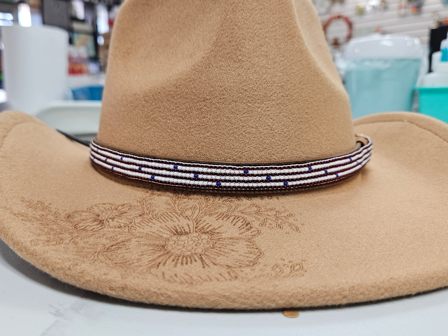 Hat Band Red White Blue