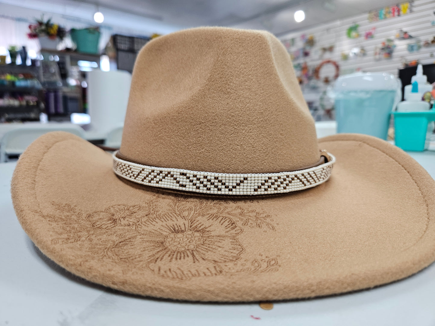 Hat Band Cream Gold