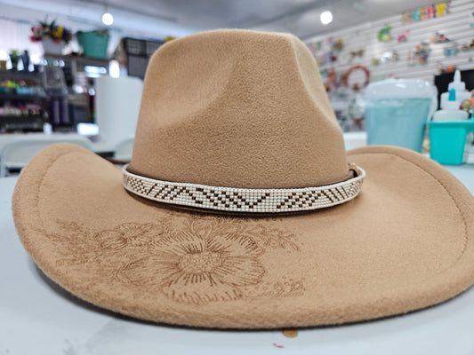 Hat Band Cream Gold