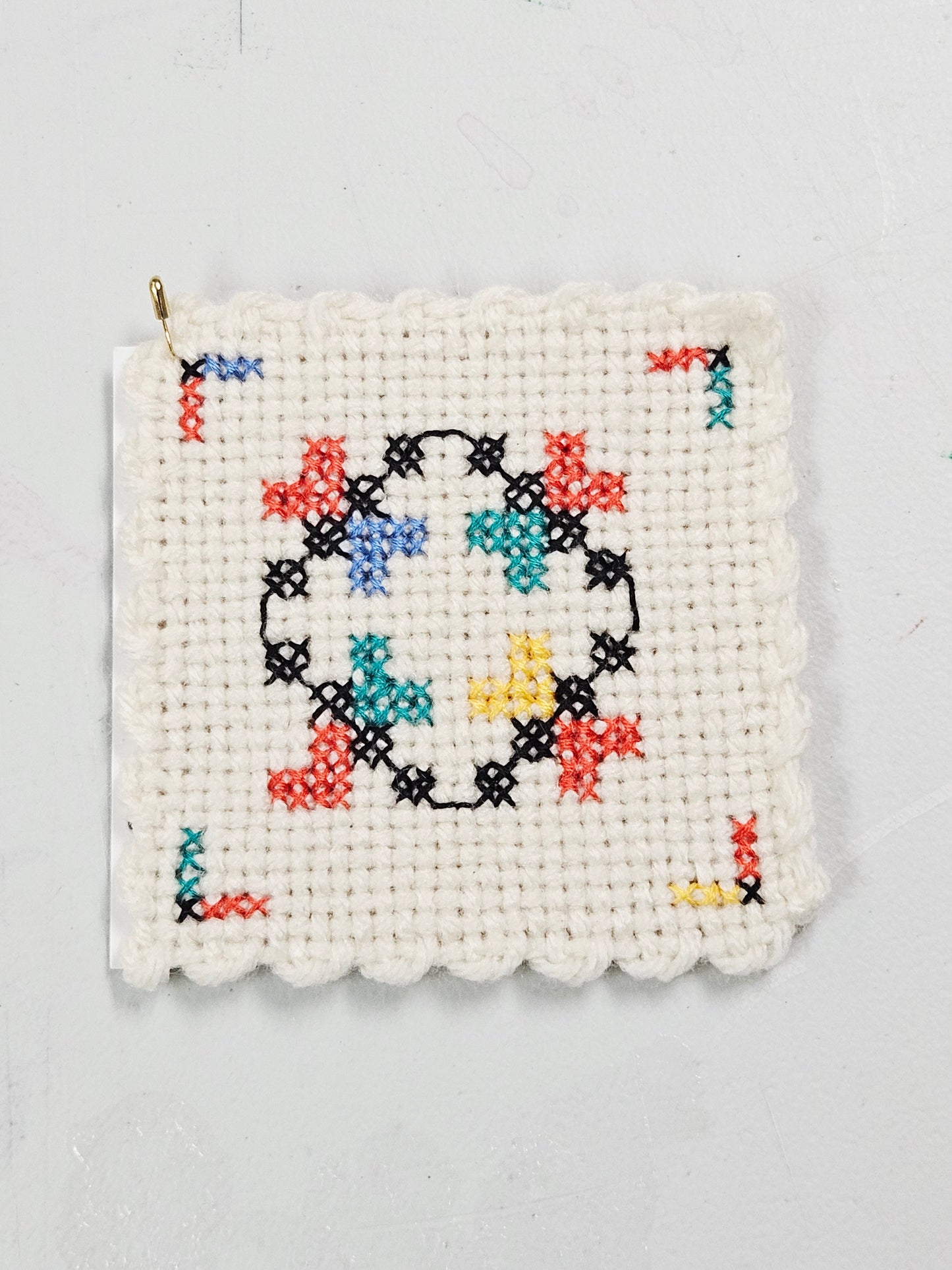 Quilt Square Pattern Coaster