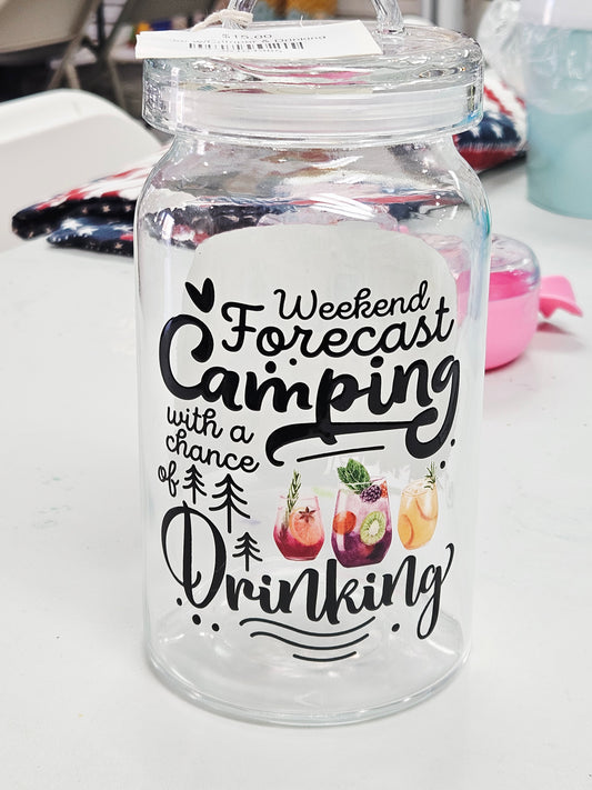 Jar w/Camper & Drinking