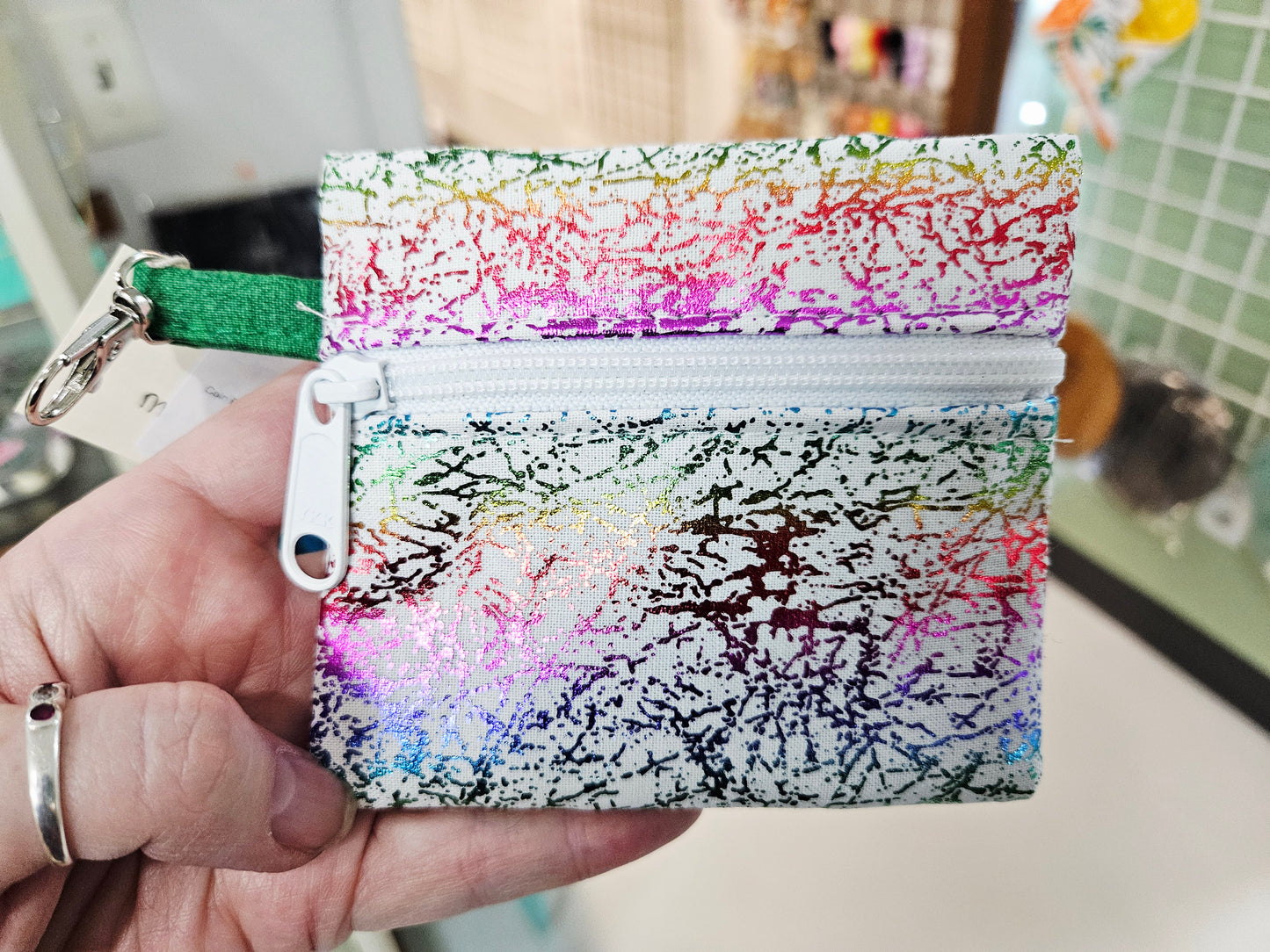 Coin Pouch Metallic Paint Splash