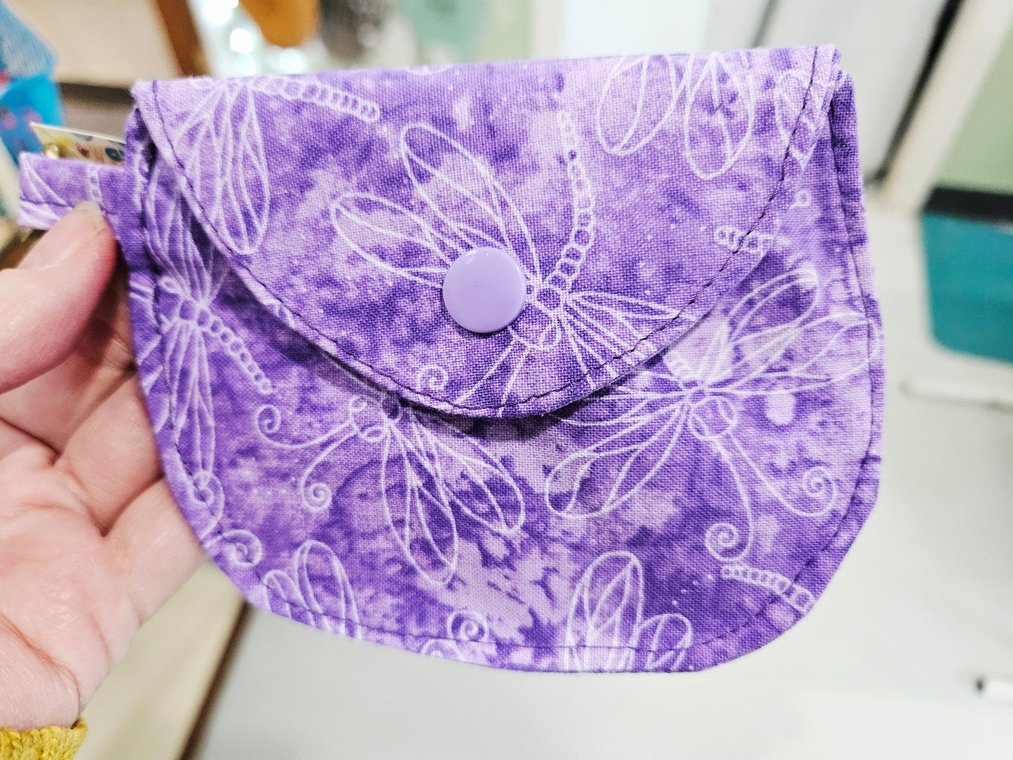 Coin Pouch Purple Dragonfly