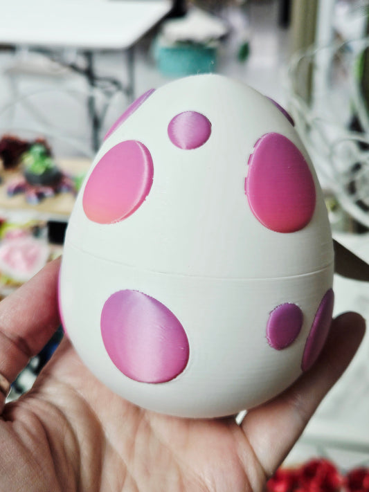 White Mystery 3D Dino Eggs with Spots