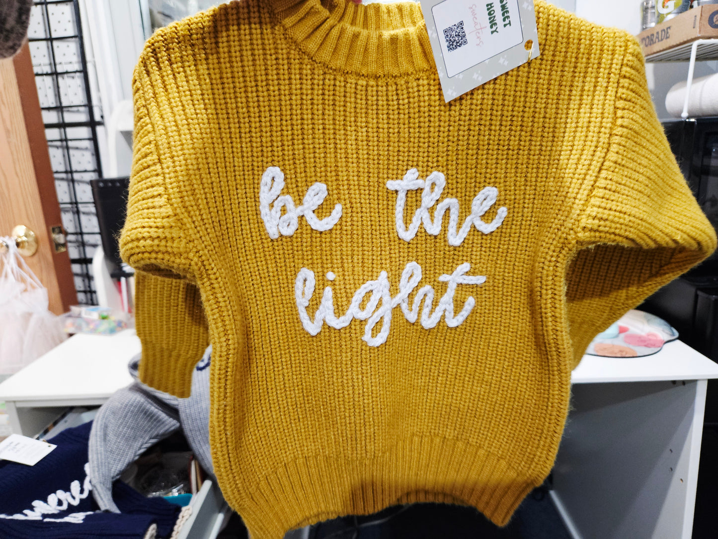 Be The Light Embroidered Sweater 1-2Y