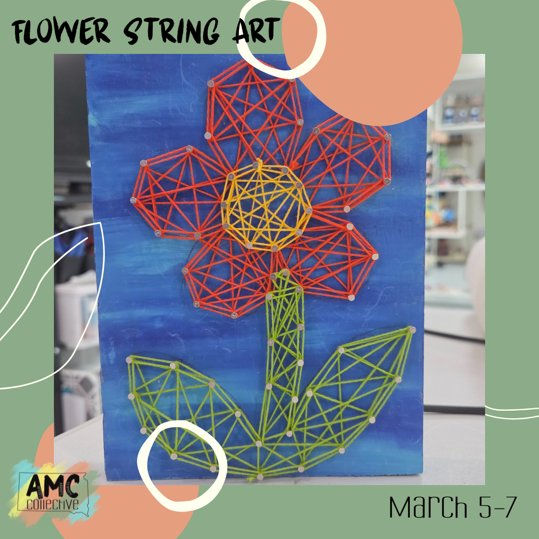 Flower String Art - Drop In Craft