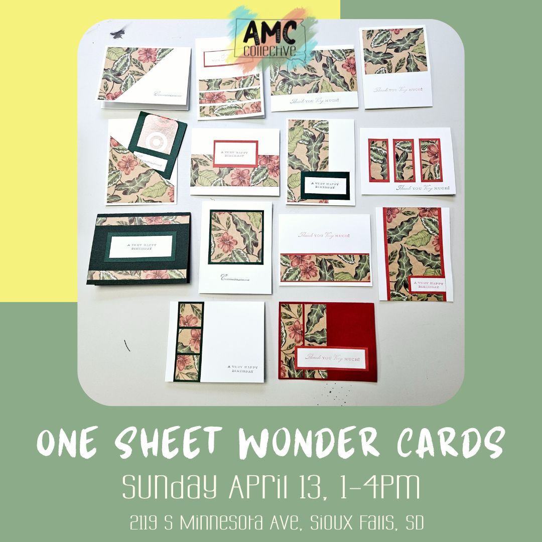 One Sheet Wonder Card Workshop