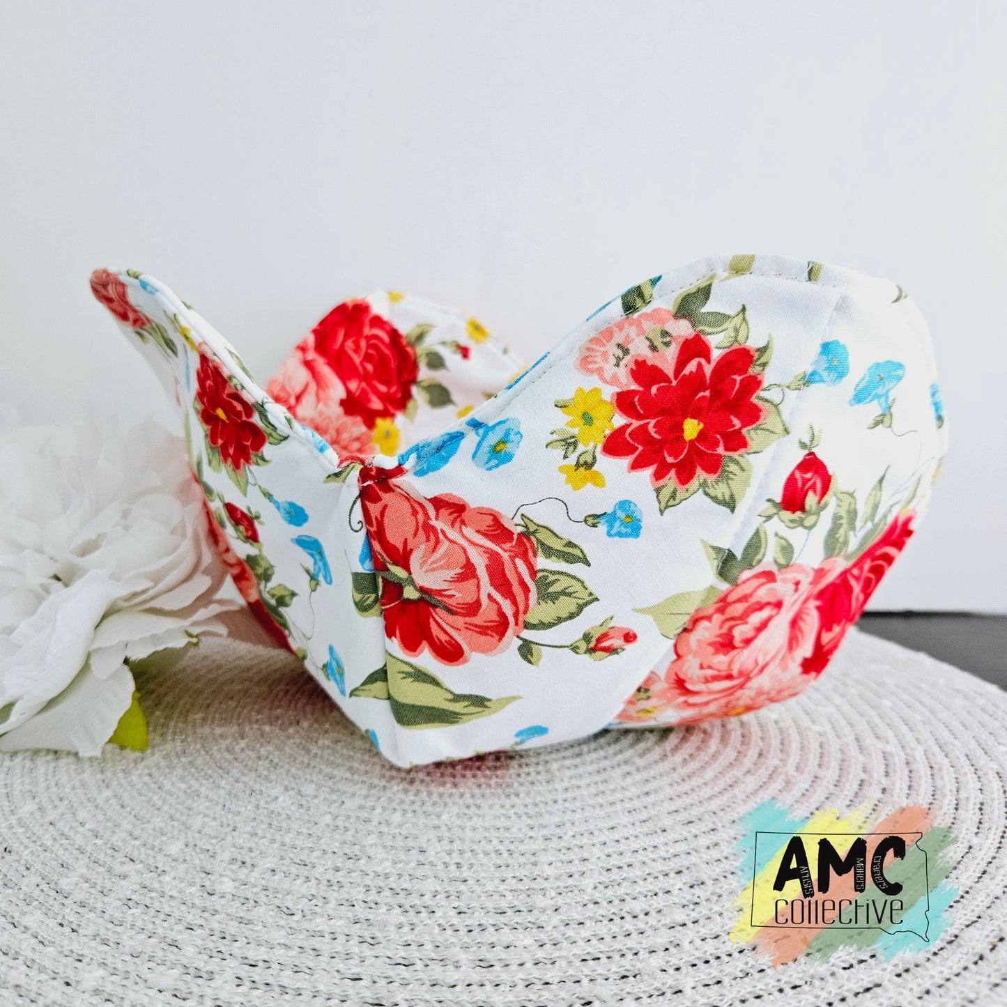 P/W Floral 10" Bowl Holder