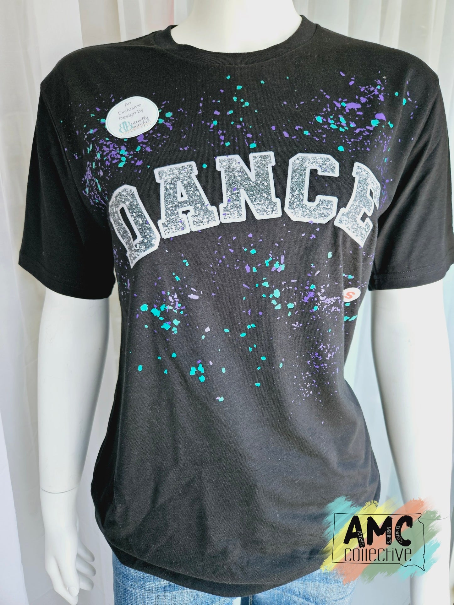 Dance Faux Embroidery Shirt