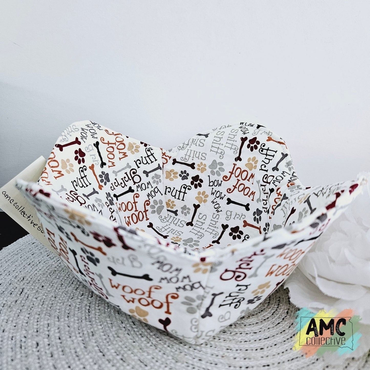 Dog Print Bowl Cozy