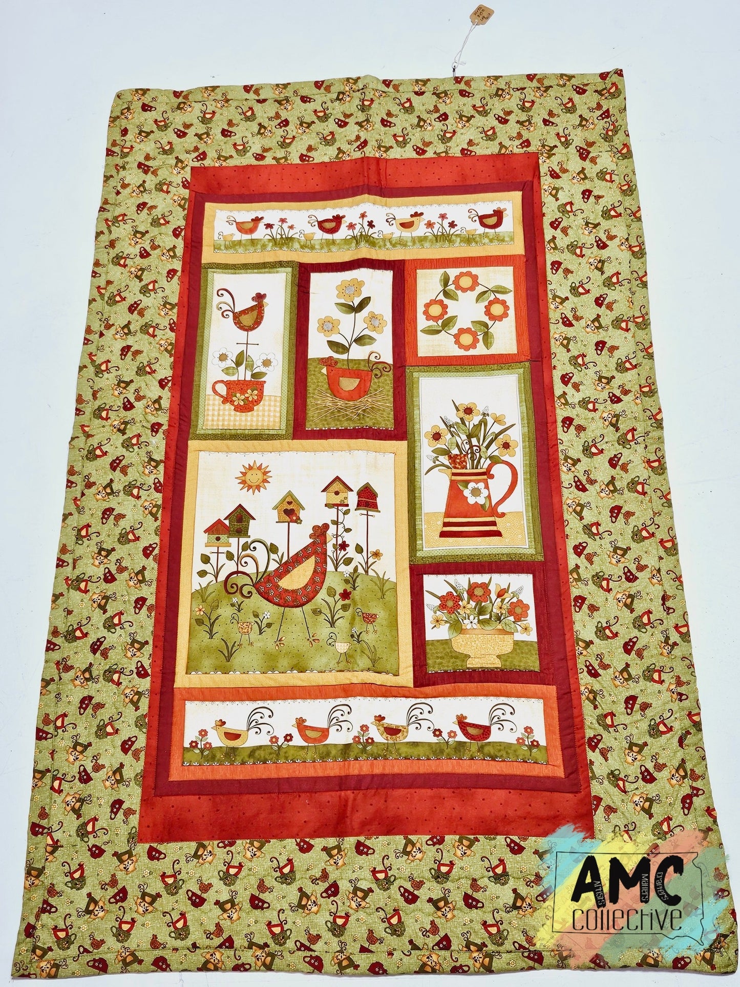 Country Chicken Lap Quilt 34x52