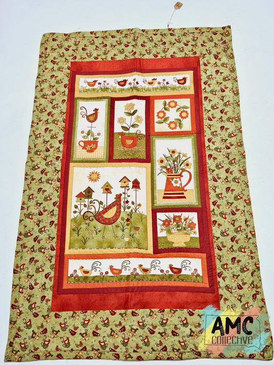 Country Chicken Lap Quilt 34x52