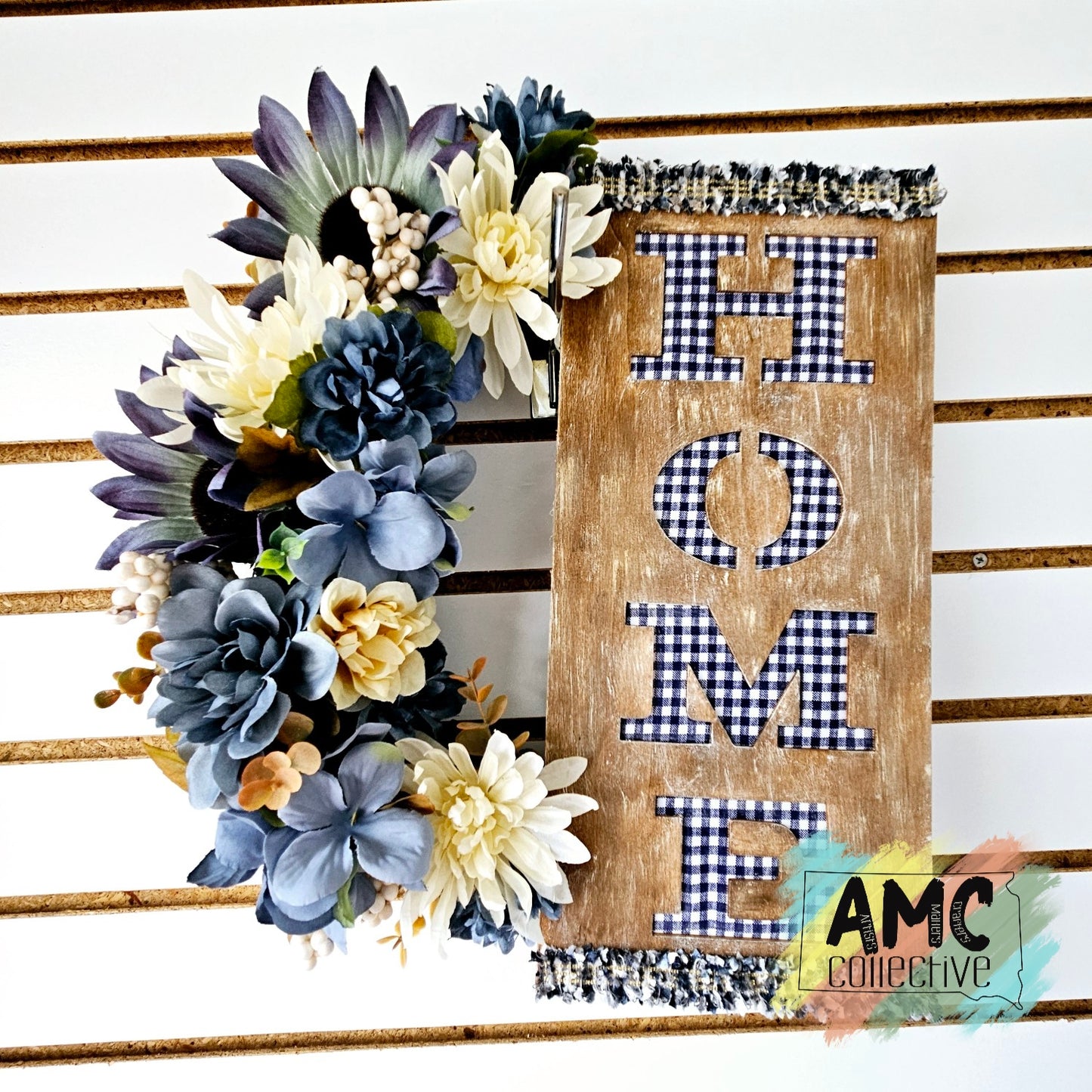 Home Fabric & Floral Wreath