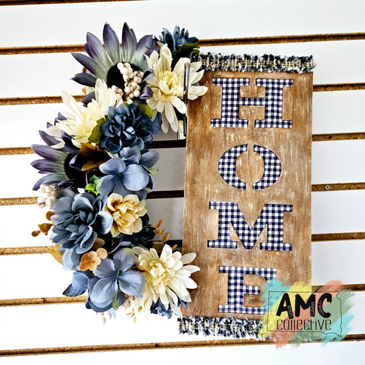 Home Fabric & Floral Wreath
