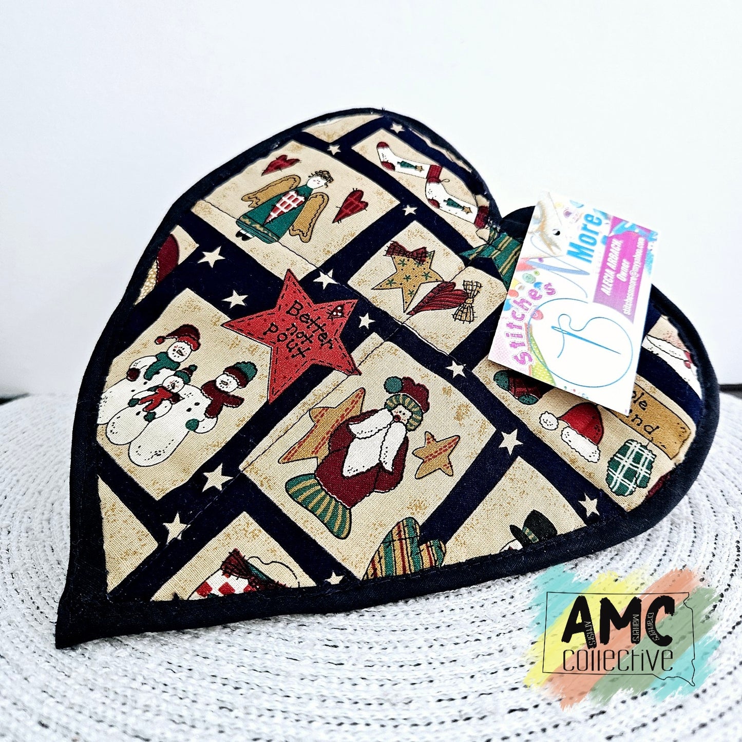 Heart Shaped Christmas Hot Pan Holder