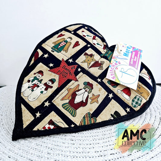 Heart Shaped Christmas Hot Pan Holder