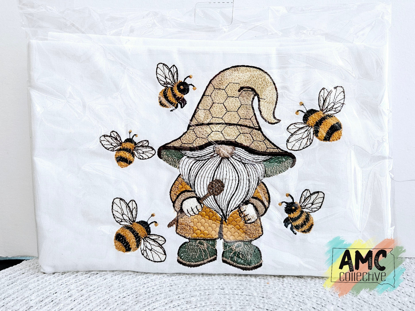 Gnome and Bee Tea Towel