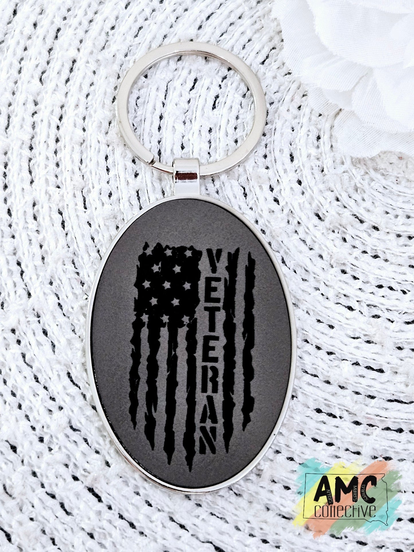 Veteran Flag Keychain