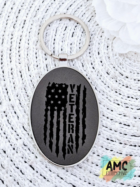 Veteran Flag Keychain